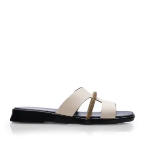 Saboți damă din piele naturală - 3514 Nude Box