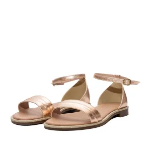 Sandale cu talpă joasă damă din piele naturală - 1108 Roze Box