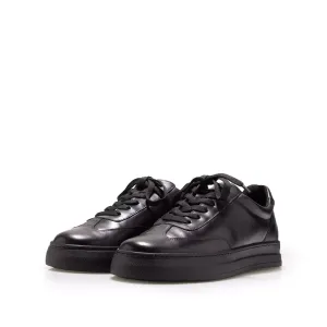 Sneakers bărbați din piele naturală, Leofex - 649 Negru Box