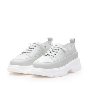 Sneakers damă din piele naturală - 4403 Verde Opalin Box