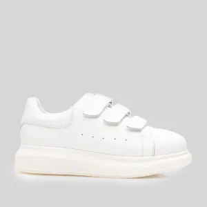 Sneakers damă din piele naturală, Leofex - 081 Alb Box