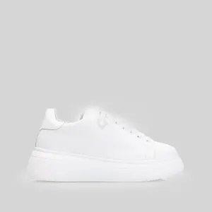 Sneakers damă din piele naturală, Leofex - 314-1 Alb Box
