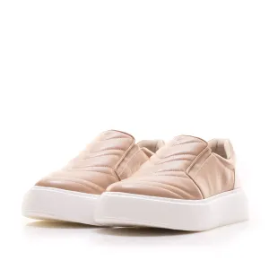 Sneakers damă din piele naturală, Leofex - 362 Taupe Box