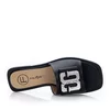 Saboți damă din piele naturală - 3512 Negru Box Perforat