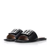 Saboți damă din piele naturală - 3512 Negru Box Perforat