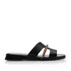 Saboți damă din piele naturală - 3514 Negru Box