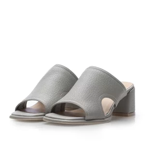 Saboți damă din piele naturală  - 4035 Gri Box Presat