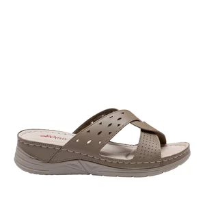 Saboți damă din piele naturală  - 4043 Taupe Box