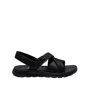 Sandale bărbați din piele naturală, Otter - 9172 Negru Box