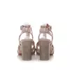 Sandale cu toc damă din piele naturală, Leofex - 035 Taupe Box