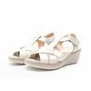 Sandale cu platforma dama din piele naturala,Leofex-214 Bej Box