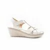 Sandale cu platforma dama din piele naturala,Leofex-214 Bej Box