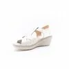 Sandale cu platforma dama din piele naturala,Leofex-214 Bej Box