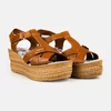 Sandale cu platforma dama din piele naturala, Leofex – 532 Camel Box