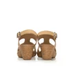 Sandale cu platformă damă din piele naturală, Leofex – 534-1 Camel Box