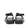 Sandale cu talpă groasă damă din piele naturală, Epica - 4003 Negru Box