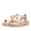 Sandale cu talpă groasă damă din piele naturală, Epica - 4012 Cappuccino Box