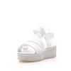 Sandale cu talpă groasă damă din piele naturală, Leofex -   393 Alb Box