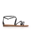 Sandale cu talpa joasă damă din piele naturală -   1107 Negru box