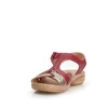 Sandale cu talpă joasă damă, din piele naturală, Leofex - 152 Vişiniu Box