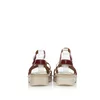 Sandale cu talpă joasă damă, din piele naturală, Leofex  -  488-1 Vişiniu Box