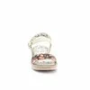 Sandale cu talpa joasa din piele naturala,Leofex - 260 Bej box floral