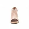 Sandale cu toc damă din piele naturală, Leofex- 033 Taupe 2 Box