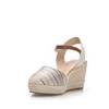 Sandale damă cu platformă, Pass Collection - 4034 Bej Multicolor