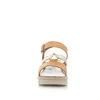 Sandale dama cu talpa joasa din piele naturala - 488-1 Camel box