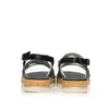 Sandale dama cu talpa joasa din piele naturala - 491-1 negru box