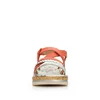 Sandale damă cu talpă joasă din piele naturală - 491 Coral Box