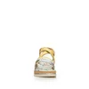 Sandale dama cu talpa joasa din piele naturala - 491 galben box