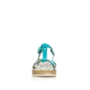 Sandale dama cu talpa joasa din piele naturala - 492 Turquoise  box