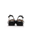 Sandale damă cu toc din piele naturală, Karisma - 4006 Negru Box