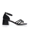 Sandale elegante damă cu toc din piele naturală, Pass Collection - 4009 Negru Box