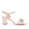 Sandale Epica elegante damă cu toc din piele naturală - 4002 Taupe Nabuc