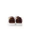 Sneakers bărbați din piele naturală, Leofex -  649 Red Wood  Box