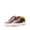 Sneakers bărbați din piele naturală, Leofex -  649 Red Wood  Box