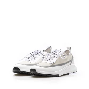 Sneakers  bărbati din piele naturală, Leofex - Mostră Luigi Alb Box Nabuc