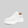 Sneakers damă din piele naturală - 4430 Crem Gri Box Velur
