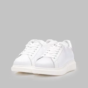 Sneakers damă din piele naturală, Leofex - 074 Alb Box