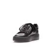 Sneakers damă din piele naturală, Leofex - 077 Negru Box