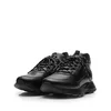 Sneakers bărbați din piele naturală, Leofex - 744 Negru Box